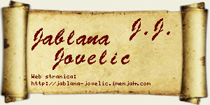Jablana Jovelić vizit kartica